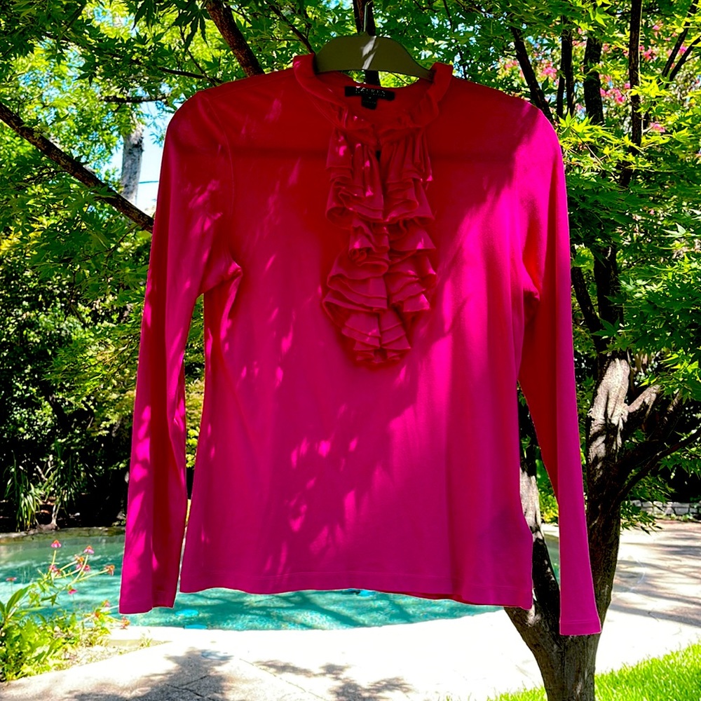 Ralph Lauren medium Cotton Chemisier Fuchsia